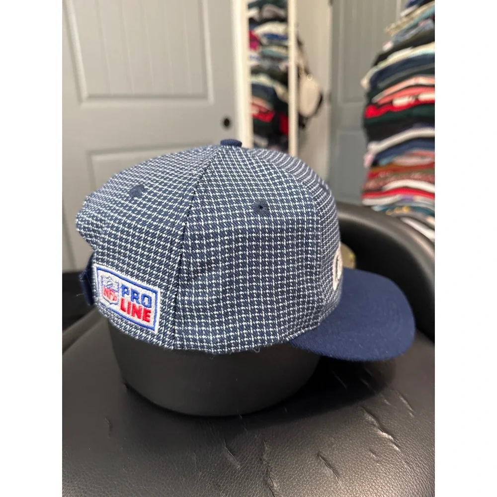 Vintage Dallas Cowboys Logo Athletics NFL Pro Line Snapback Hat Blue White